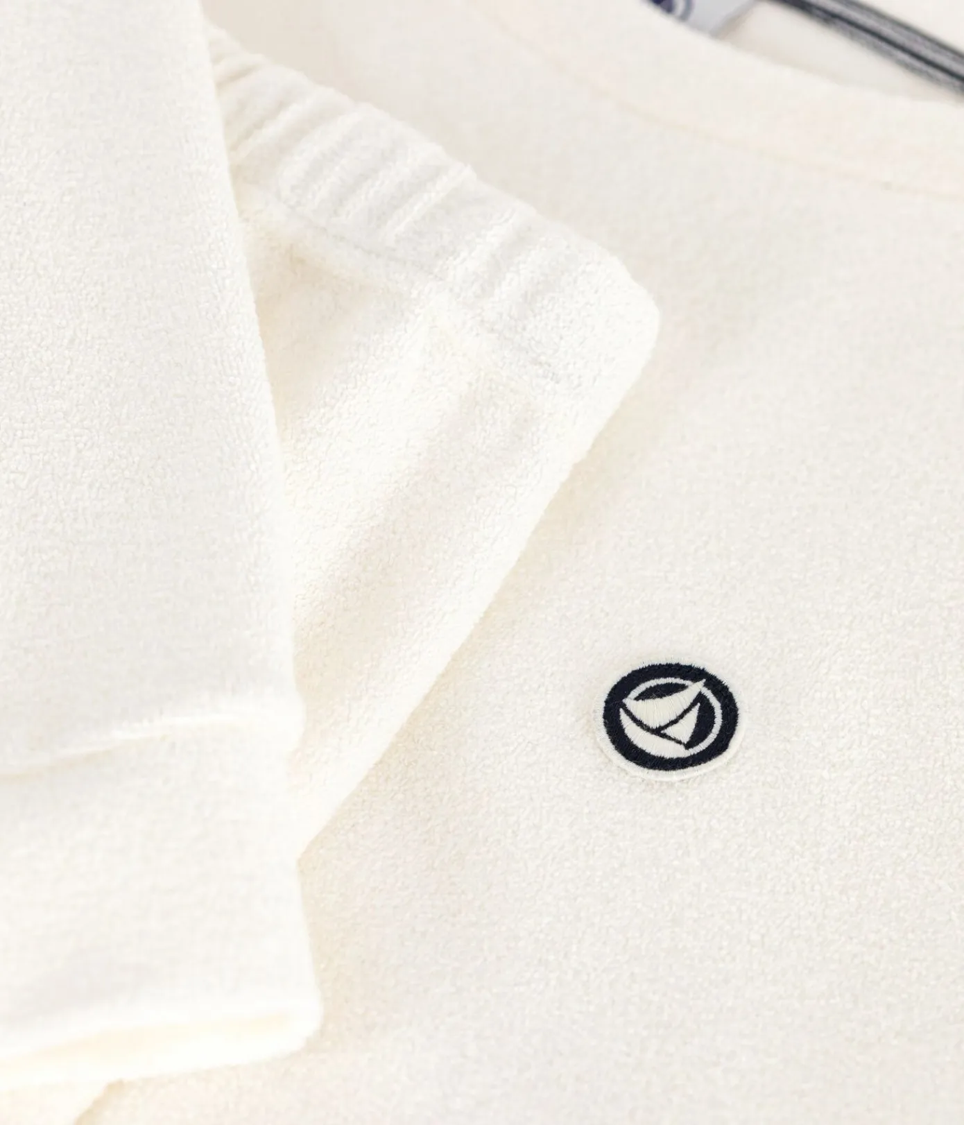 Petit Bateau Homewear|Schlafanzüge, Nachthemden*Damen-Pyjama aus einfarbigem Baumwoll-Frottee naturfarben MILK