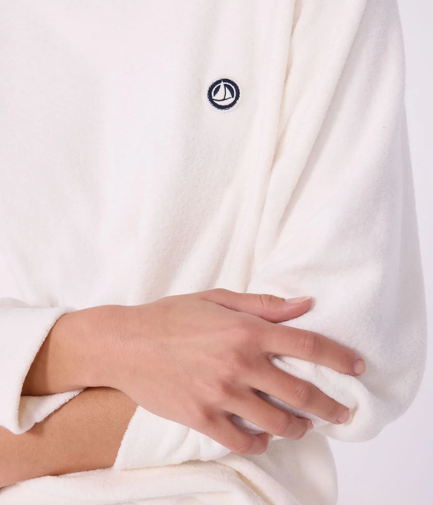 Petit Bateau Homewear|Schlafanzüge, Nachthemden*Damen-Pyjama aus einfarbigem Baumwoll-Frottee naturfarben MILK