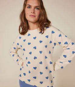 Petit Bateau Homewear|Schlafanzüge, Nachthemden*Damen-Pyjama mit zwei Stoffen aus Baumwolle blau BEACH/ AVALANCHE