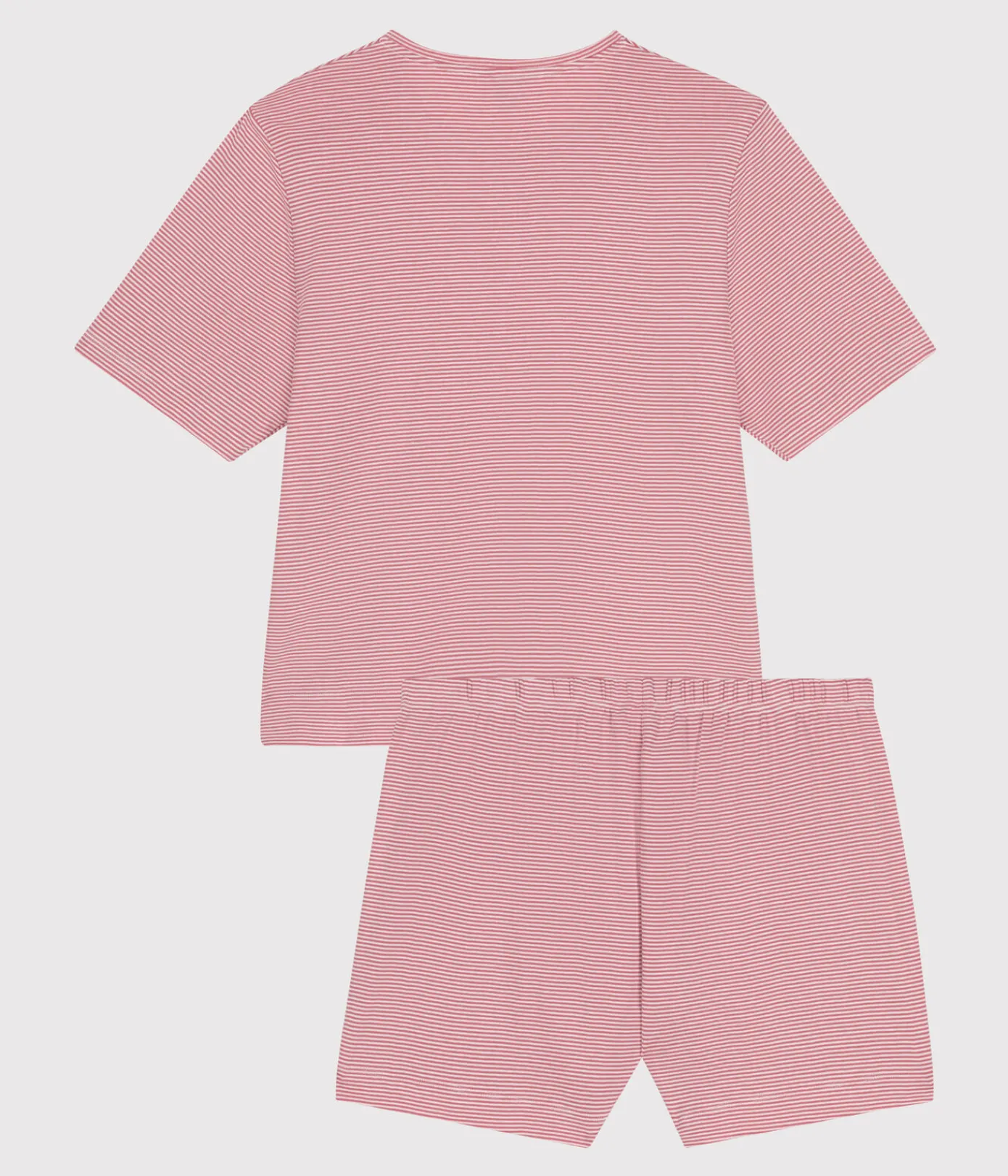 Petit Bateau Schlafanzüge, Nachthemden*Damen-Pyjamashorts aus gestreifter Baumwolle rosa ROSEWOOD/ MARSHMALLOW
