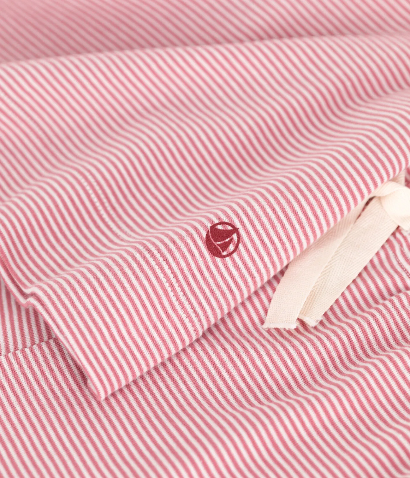 Petit Bateau Schlafanzüge, Nachthemden*Damen-Pyjamashorts aus gestreifter Baumwolle rosa ROSEWOOD/ MARSHMALLOW