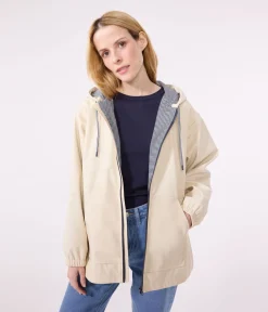 Petit Bateau Herren|Jacken, Mäntel*Damen-Regenjacke mit Kapuze naturfarben AVALANCHE