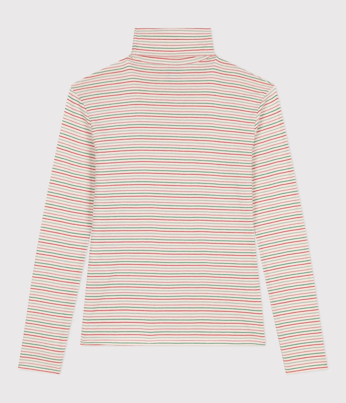 Petit Bateau Homewear|Alle Langarmshirts*Damen-Rollkragenshirt weiss AVALANCHE/ MULTICO