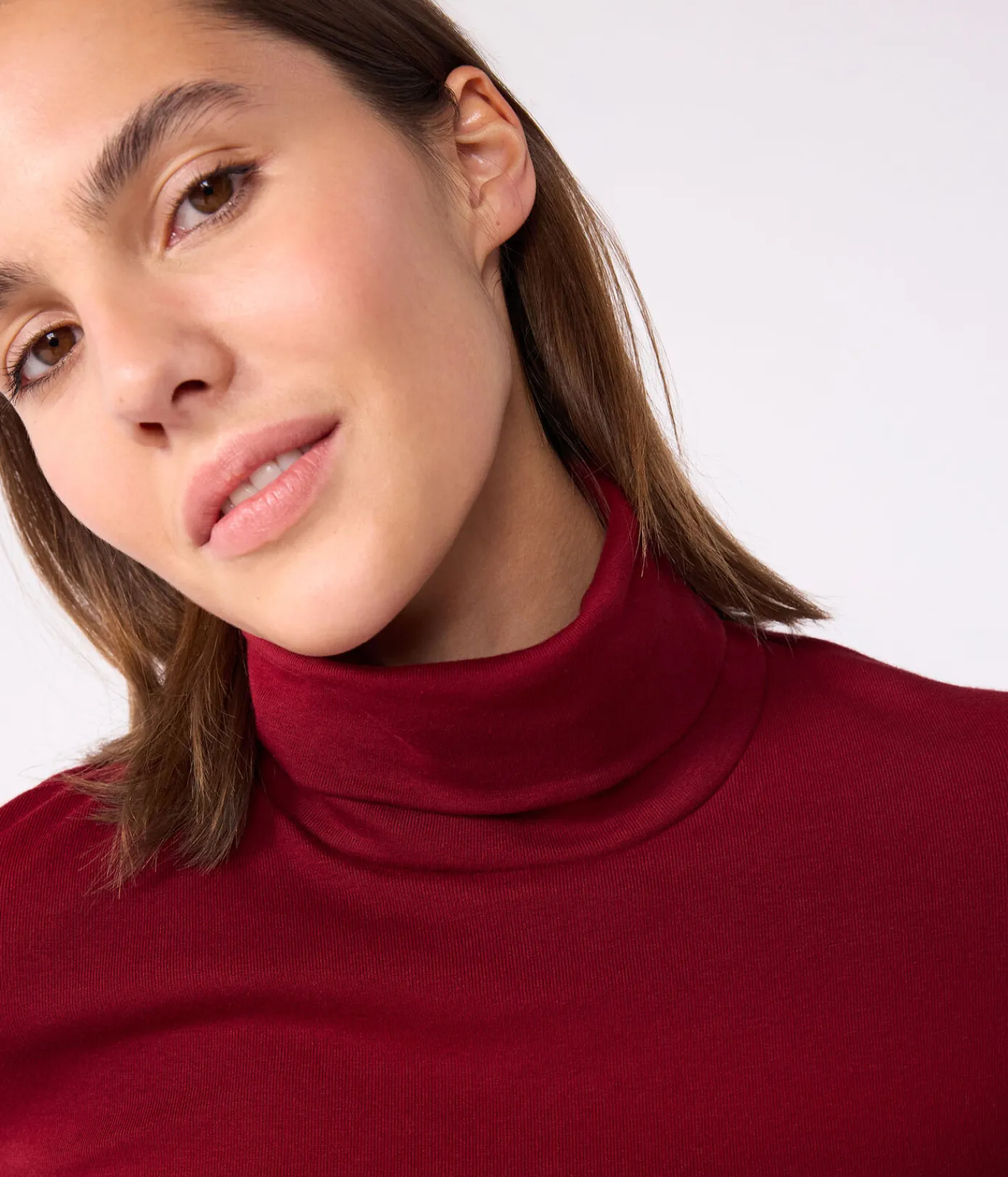Petit Bateau Homewear|Alle Langarmshirts*Damen-Rollkragenshirt AMARANTE