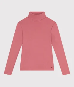 Petit Bateau Homewear|Alle Langarmshirts*Damen-Rollkragenshirt rosa ROSEWOOD