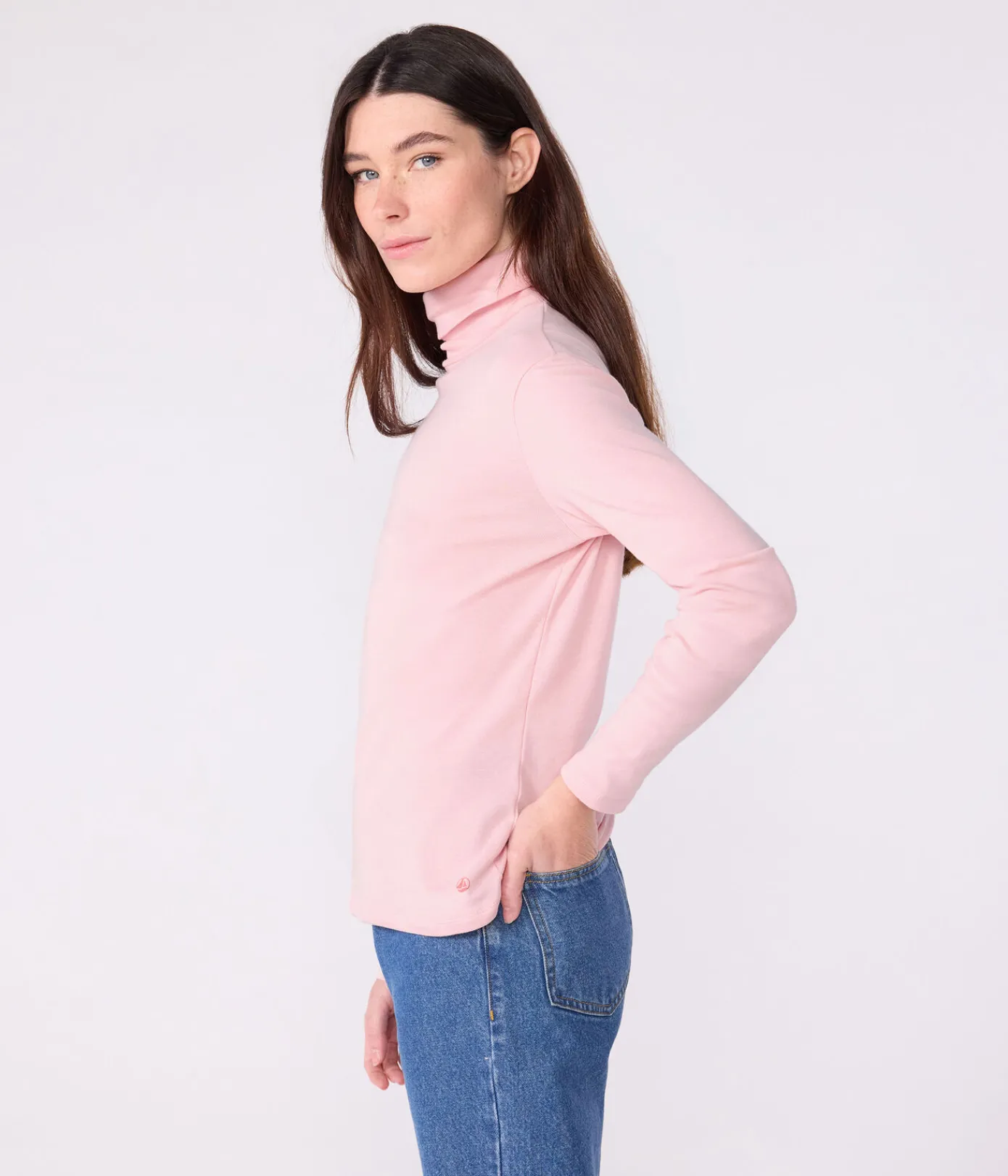 Petit Bateau Homewear|Alle Langarmshirts*Damen-Rollkragenshirt rosa JOLI