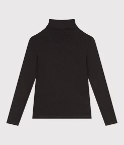 Petit Bateau Homewear|Alle Langarmshirts*Damen-Rollkragenshirt grau CITY CHINE
