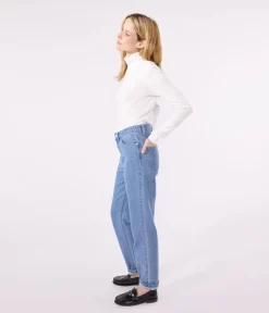 Petit Bateau Homewear|Alle Langarmshirts*Damen-Rollkragenshirt weiss ECUME