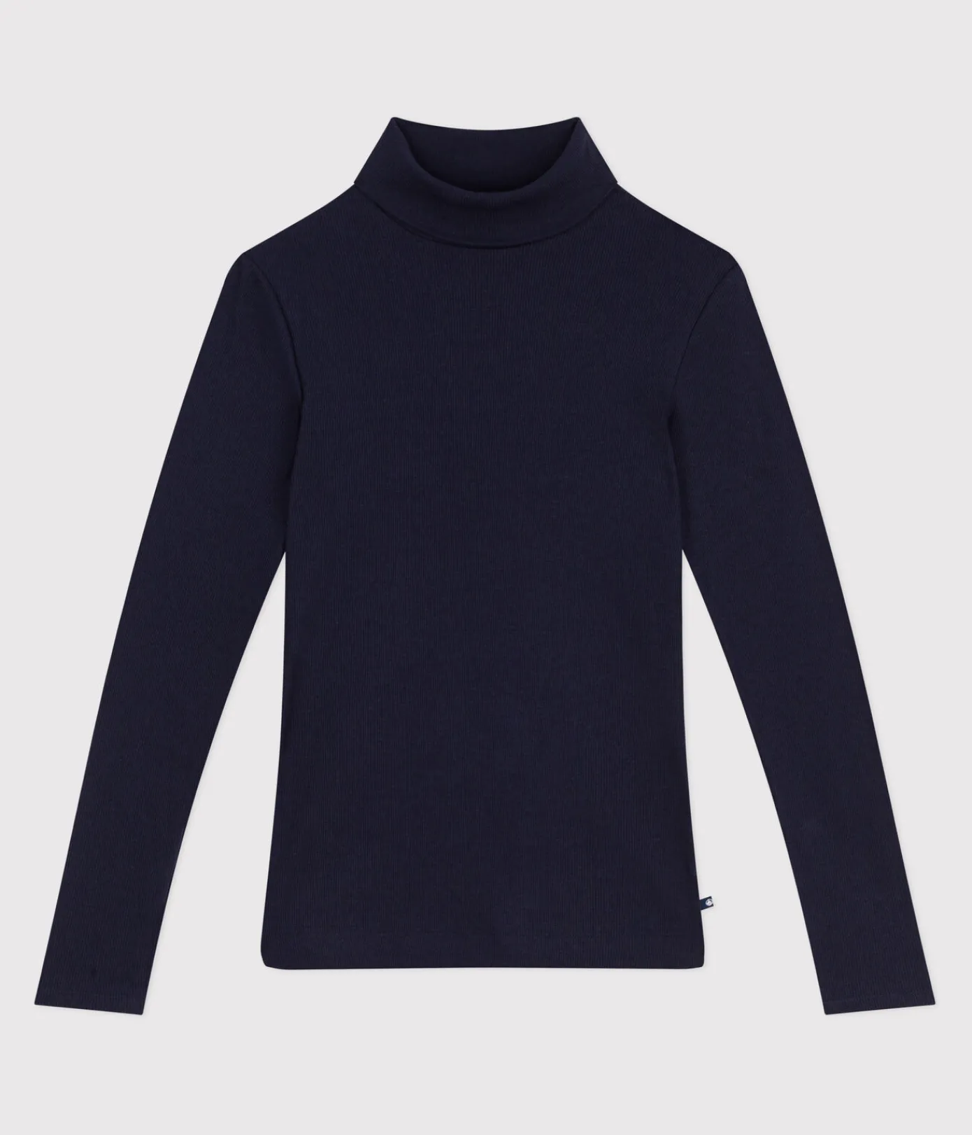 Petit Bateau Homewear|Alle Langarmshirts*Damen-Rollkragenshirt L'Iconique aus Baumwolle und Wolle blau SMOKING