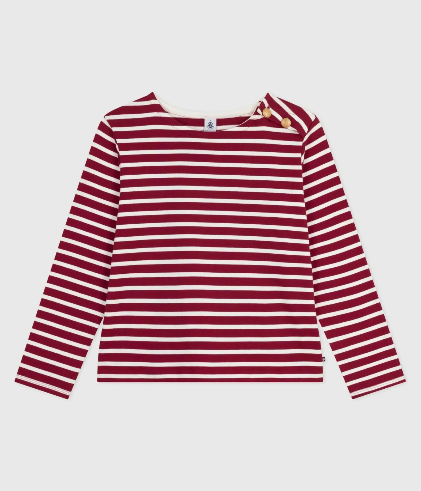 Petit Bateau Streifenshirts, Pullover, Cardigans*Damen-Streifenshirt ROT AMARANTE/ MILK