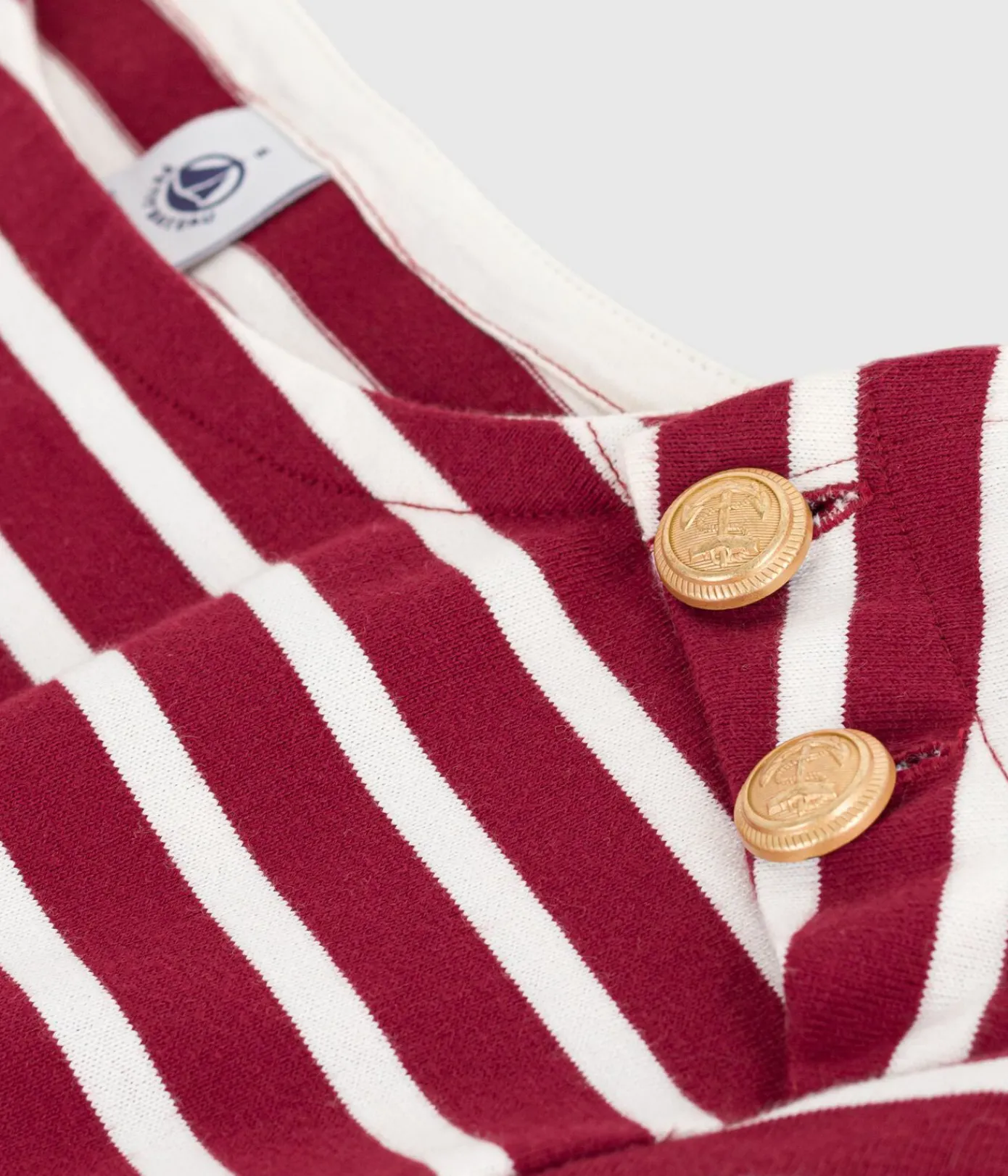 Petit Bateau Streifenshirts, Pullover, Cardigans*Damen-Streifenshirt ROT AMARANTE/ MILK
