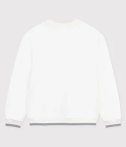 Petit Bateau Streifenshirts, Pullover, Cardigans*Damen-Sweatshirt aus bedruckter Baumwolle weiss MARSHMALLOW