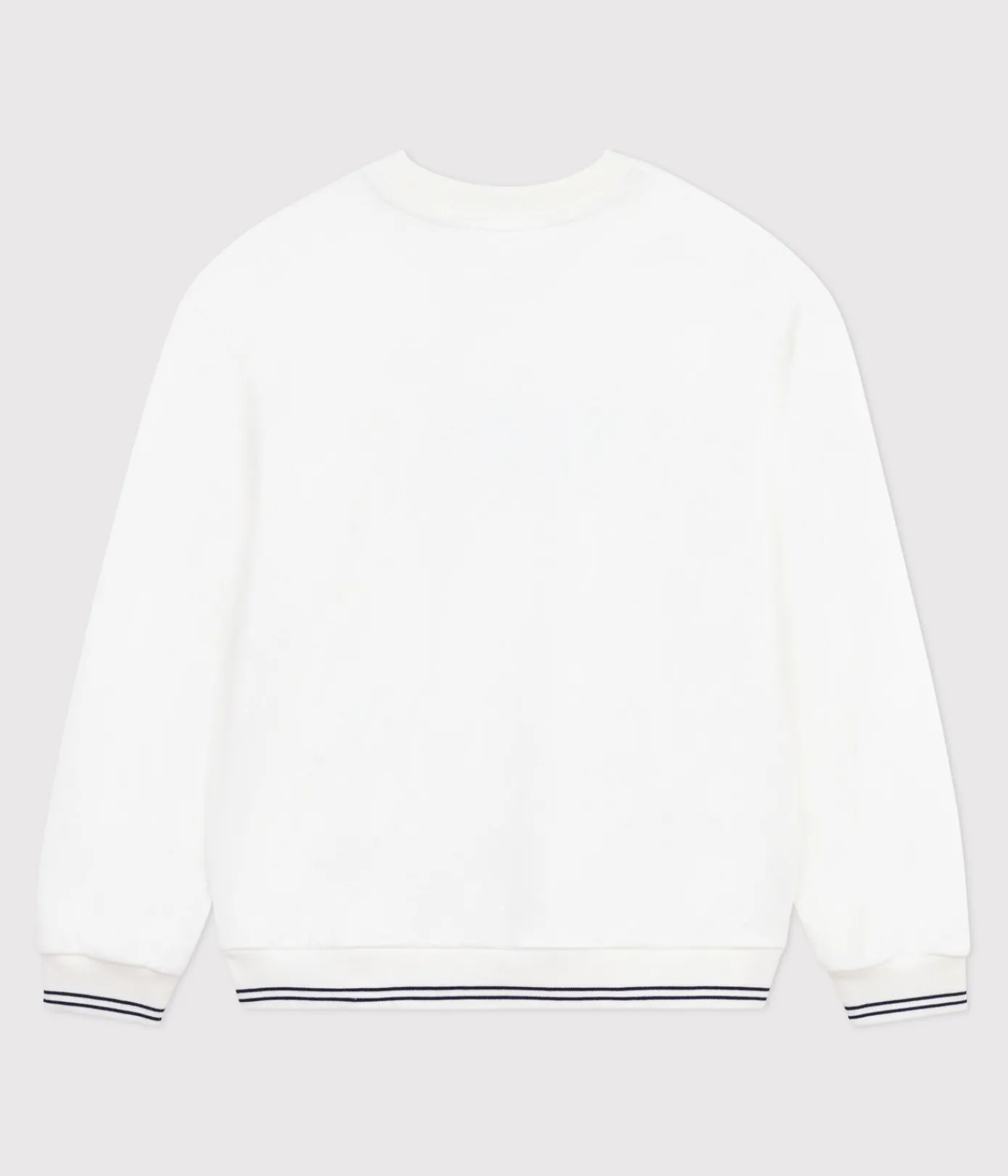 Petit Bateau Streifenshirts, Pullover, Cardigans*Damen-Sweatshirt aus bedruckter Baumwolle weiss MARSHMALLOW