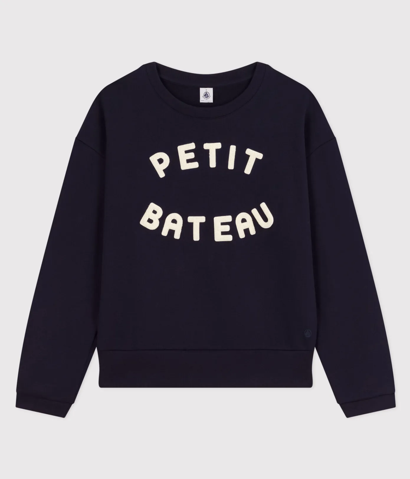 Petit Bateau Streifenshirts, Pullover, Cardigans*Damen-Sweatshirt aus Molton blau SMOKING