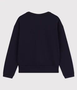 Petit Bateau Streifenshirts, Pullover, Cardigans*Damen-Sweatshirt aus Molton blau SMOKING