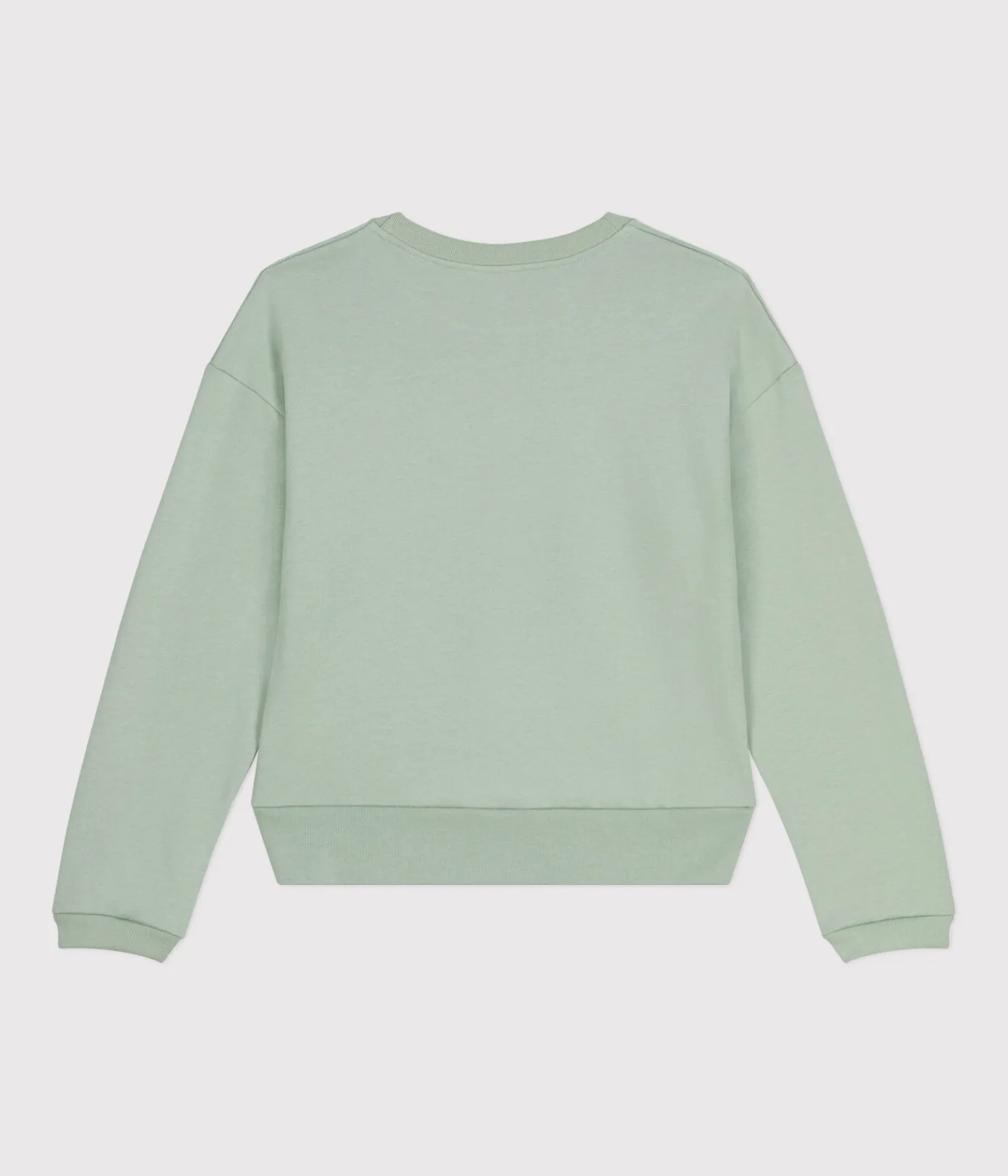 Petit Bateau Streifenshirts, Pullover, Cardigans*Damen-Sweatshirt aus Molton grün HERBIER