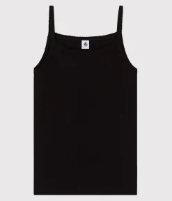 Petit Bateau Alle Tanktops|T-Shirts, Tanktops*Damen-Tanktop aus einfarbiger Baumwolle schwarz NOIR