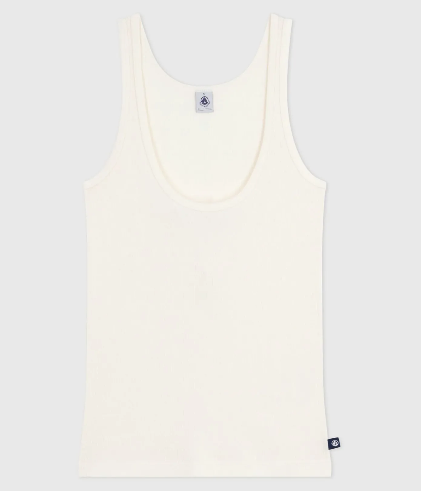 Petit Bateau Alle Tanktops|T-Shirts, Tanktops*Damen-Tanktop aus Wolle und leichter Baumwolle naturfarben MILK