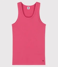 Petit Bateau Das Ikonische (Slim)|T-Shirts, Tanktops*Damen-Tanktop L’Iconique aus einfarbiger Baumwolle rosa PEONIA