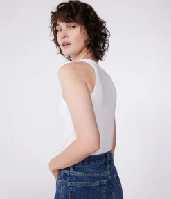 Petit Bateau Alle Tanktops|Das Ikonische (Slim)*Damen-Tanktop L’Iconique aus Baumwolle weiss ECUME