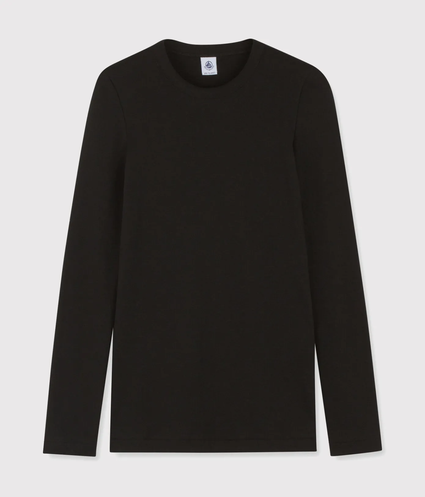 Petit Bateau Homewear|Alle Langarmshirts*Damen-T-Shirt aus Baumwolle mit Rundhalsausschnitt schwarz NOIR