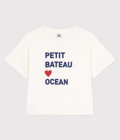 Petit Bateau Alle T-Shirts|T-Shirts, Tanktops*Damen-T-Shirt LE BOXY aus Baumwolle weiss MARSHMALLOW