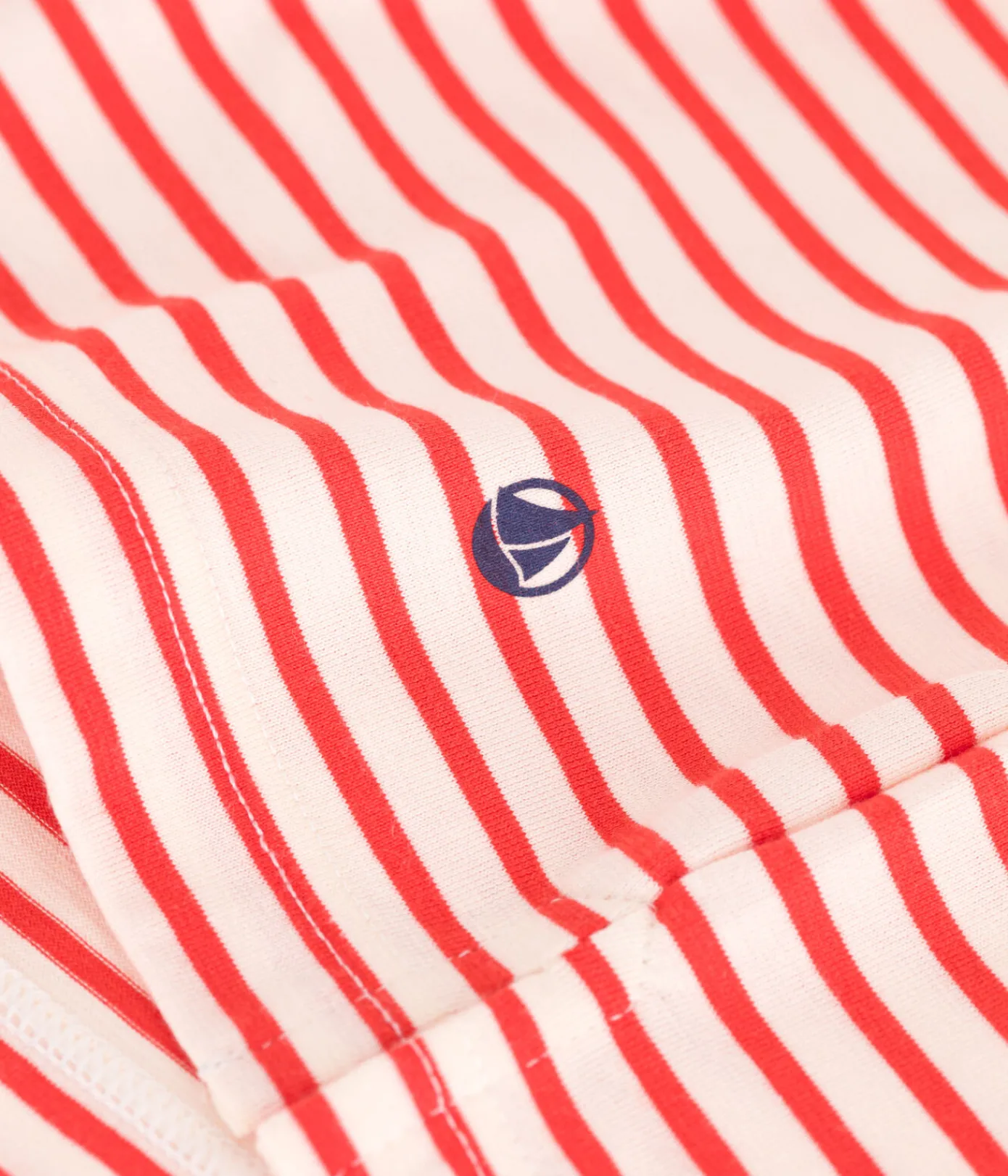 Petit Bateau Alle T-Shirts|T-Shirts, Tanktops*Damen-T-Shirt Le Boxy aus Baumwolle mit Streifen ROT AVALANCHE/ SPICY