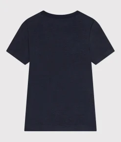 Petit Bateau Alle T-Shirts|T-Shirts Aus Leinen*Damen-T-Shirt L'Iconique aus Leinen blau SMOKING