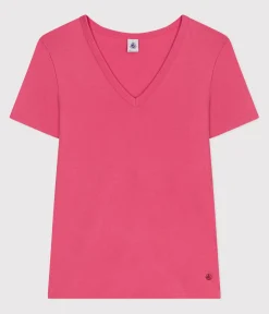 Petit Bateau Alle T-Shirts|Das Ikonische (Slim)*Damen-T-Shirt L'Iconique aus Baumwolle mit Streifen rosa PEONIA