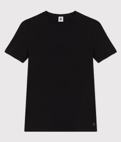 Petit Bateau Alle T-Shirts|Das Ikonische (Slim)*Damen-T-Shirt L’ICONIQUE aus Baumwolle mit Mäusezähnchen schwarz BLACK