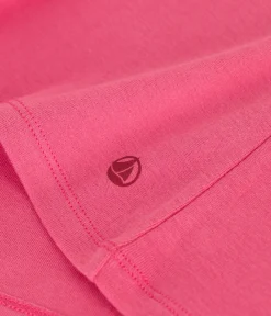 Petit Bateau Alle T-Shirts|Das Ikonische (Slim)*Damen-T-Shirt L'Iconique aus einfarbiger Baumwolle rosa PEONIA