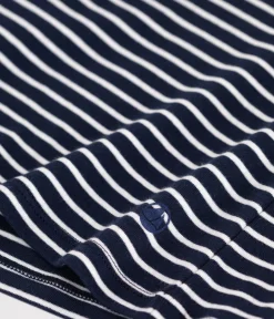 Petit Bateau Alle Langarmshirts|Das Ikonische (Slim)*Damen-T-Shirt L'Iconique aus Baumwolle mit Streifen blau SMOKING/weiss MARSHMALLOW