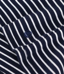 Petit Bateau Alle T-Shirts|Das Ikonische (Slim)*Damen-T-Shirt L'Iconique aus Baumwolle mit Streifen blau SMOKING/weiss MARSHMALLOW