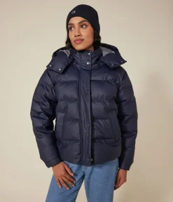 Petit Bateau Herren|Jacken, Mäntel*Damen-Winterjacke mit PU-Beschichtung blau SMOKING