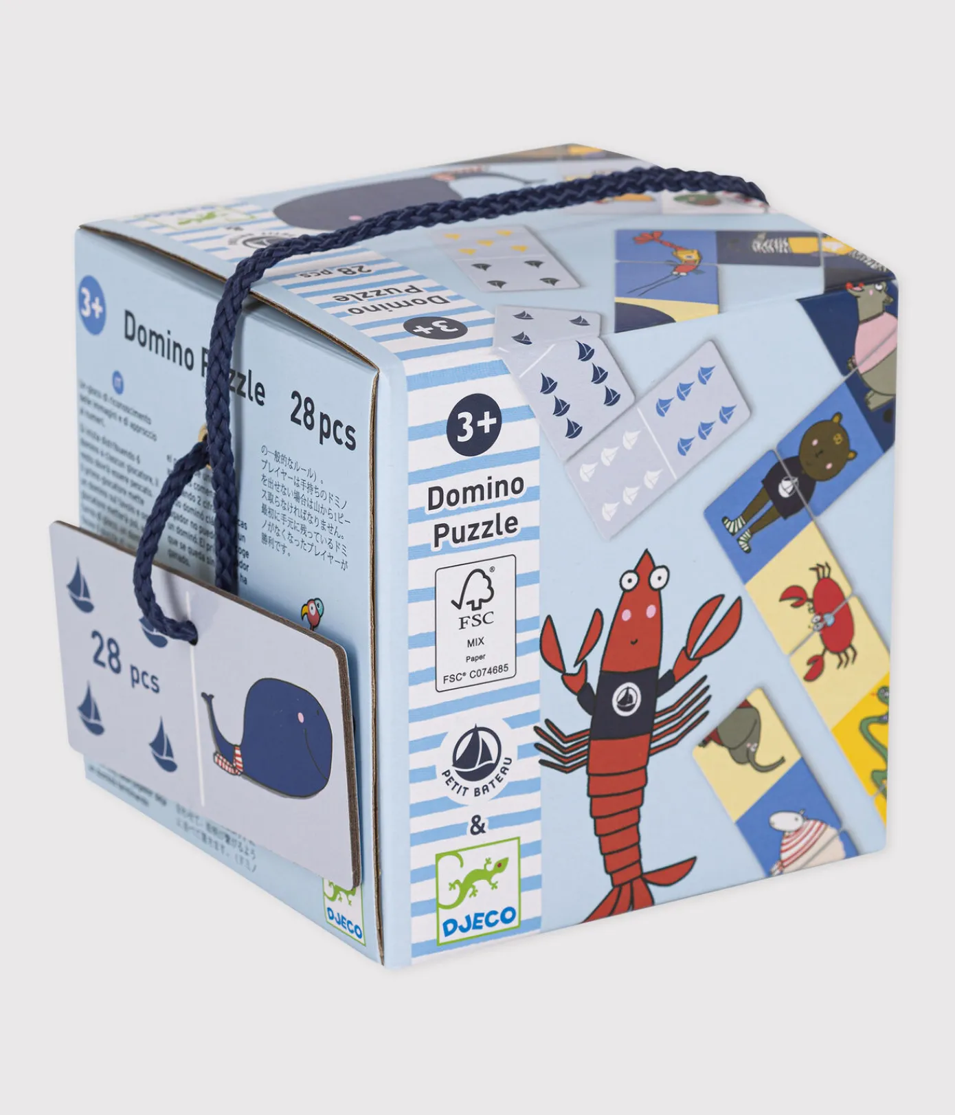 Petit Bateau Accessoires, Mützen, Cappe*Domino-Spiel – Djeco x variante 1