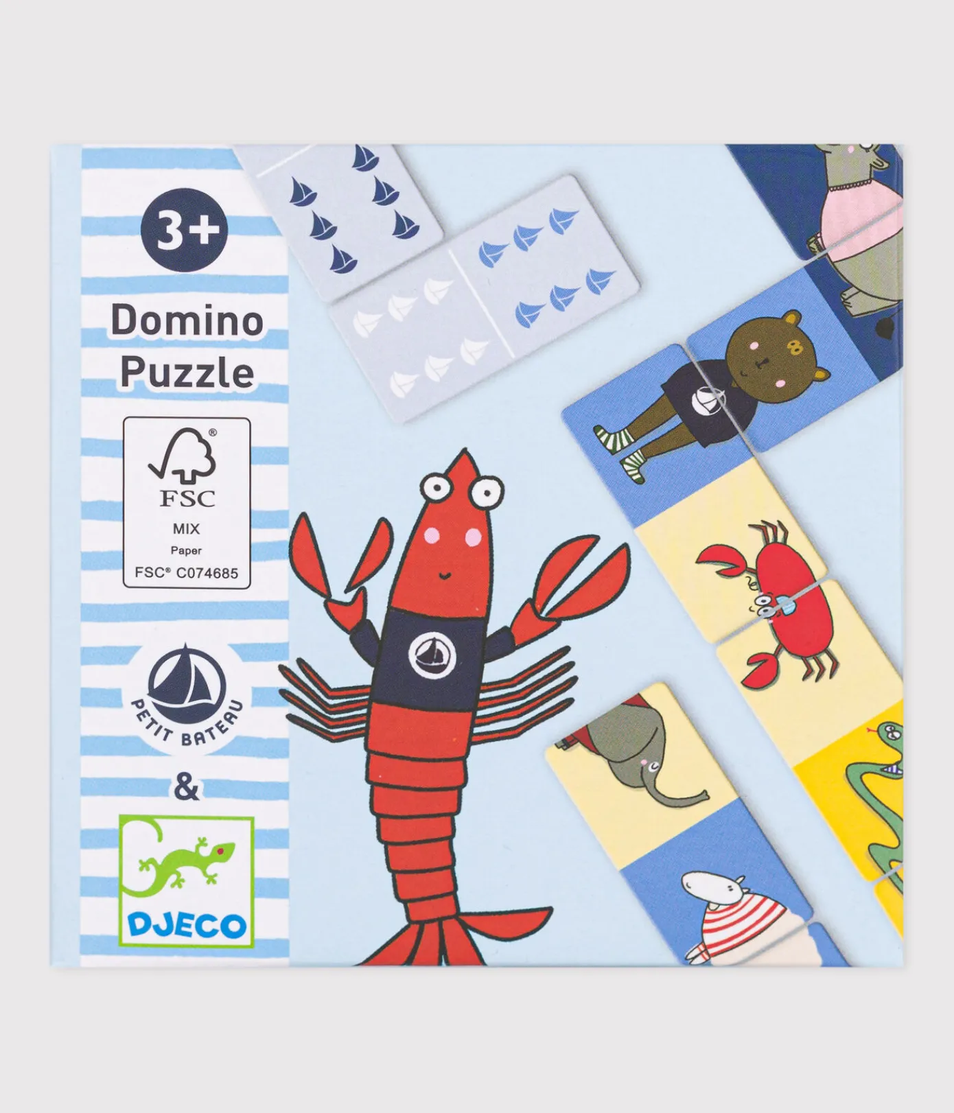 Petit Bateau Accessoires, Mützen, Cappe*Domino-Spiel – Djeco x variante 1