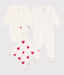 Petit Bateau Newborn*Dreiteiliges Baby-Set variante 1