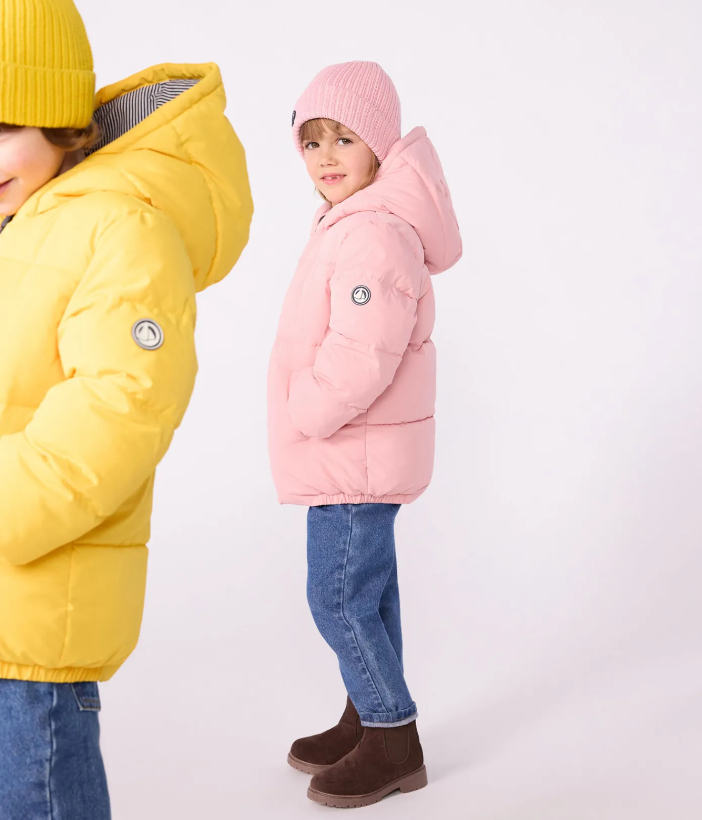 Petit Bateau Mäntel, Jacken, Regenjacken*Einfarbige Kinder-Winterjacke rosa CHARME