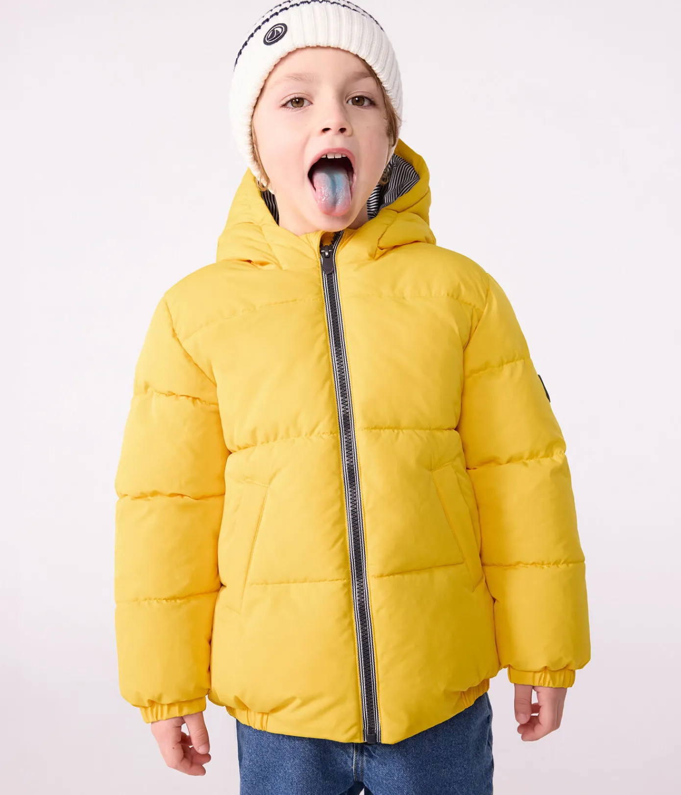 Petit Bateau Mäntel, Jacken, Regenjacken|Mäntel, Jacken, Regenjacken*Einfarbige Kinder-Winterjacke gelb JAUNE
