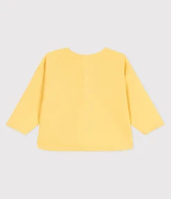 Petit Bateau Pullover, Cardigans*Einfarbiges Baby-Sweatshirt aus Baumwolle gelb ORGE
