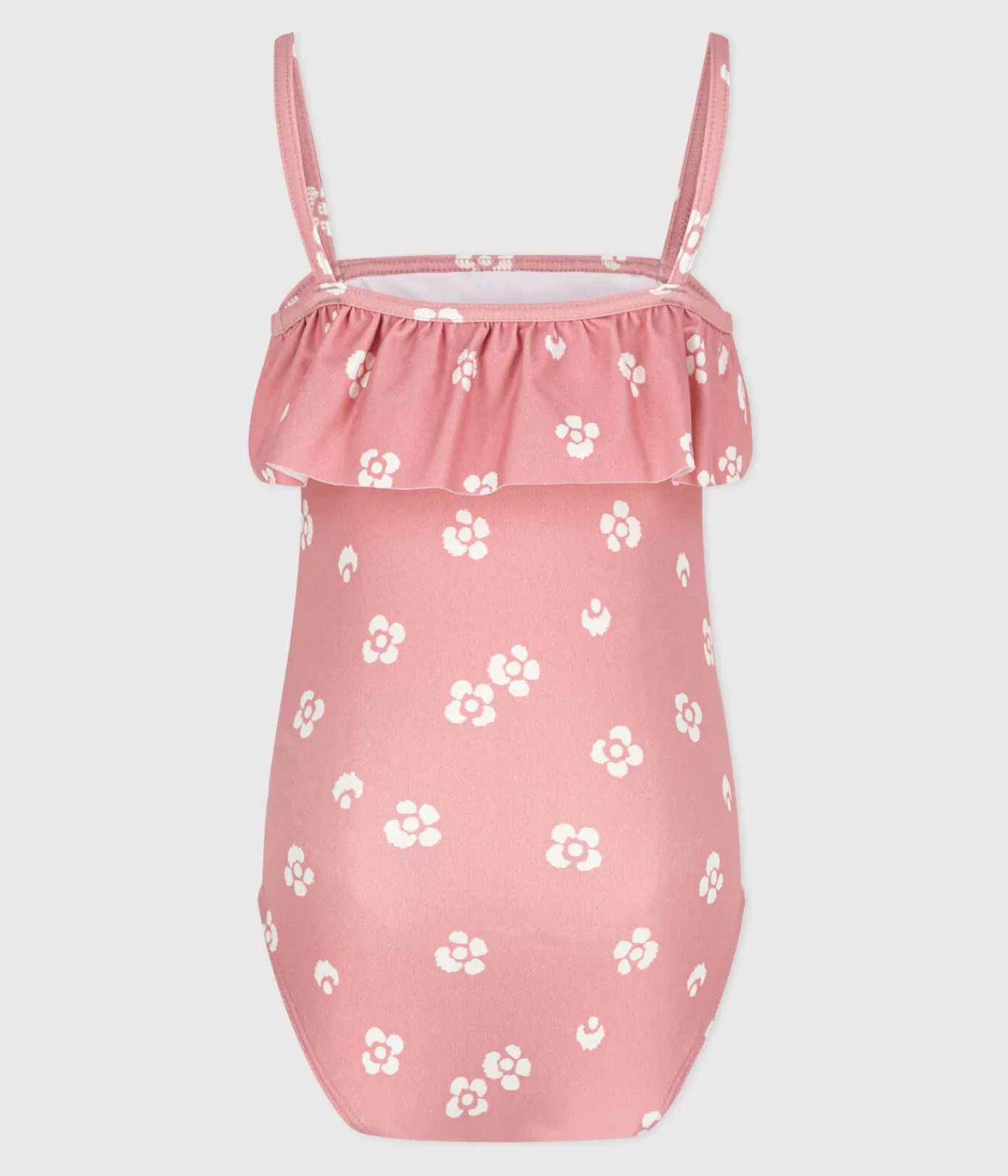 Petit Bateau Bademode, Uv-Kleidung*Einteiliger Kinder-Badeanzug mit Blumenmotiv rosa CHARME/weiss MARSHMALLOW