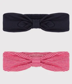 Petit Bateau Accessoires, Sonnenhüte, Caps*2er-Set Baby-Haarbänder aus Baumwolle variante 1