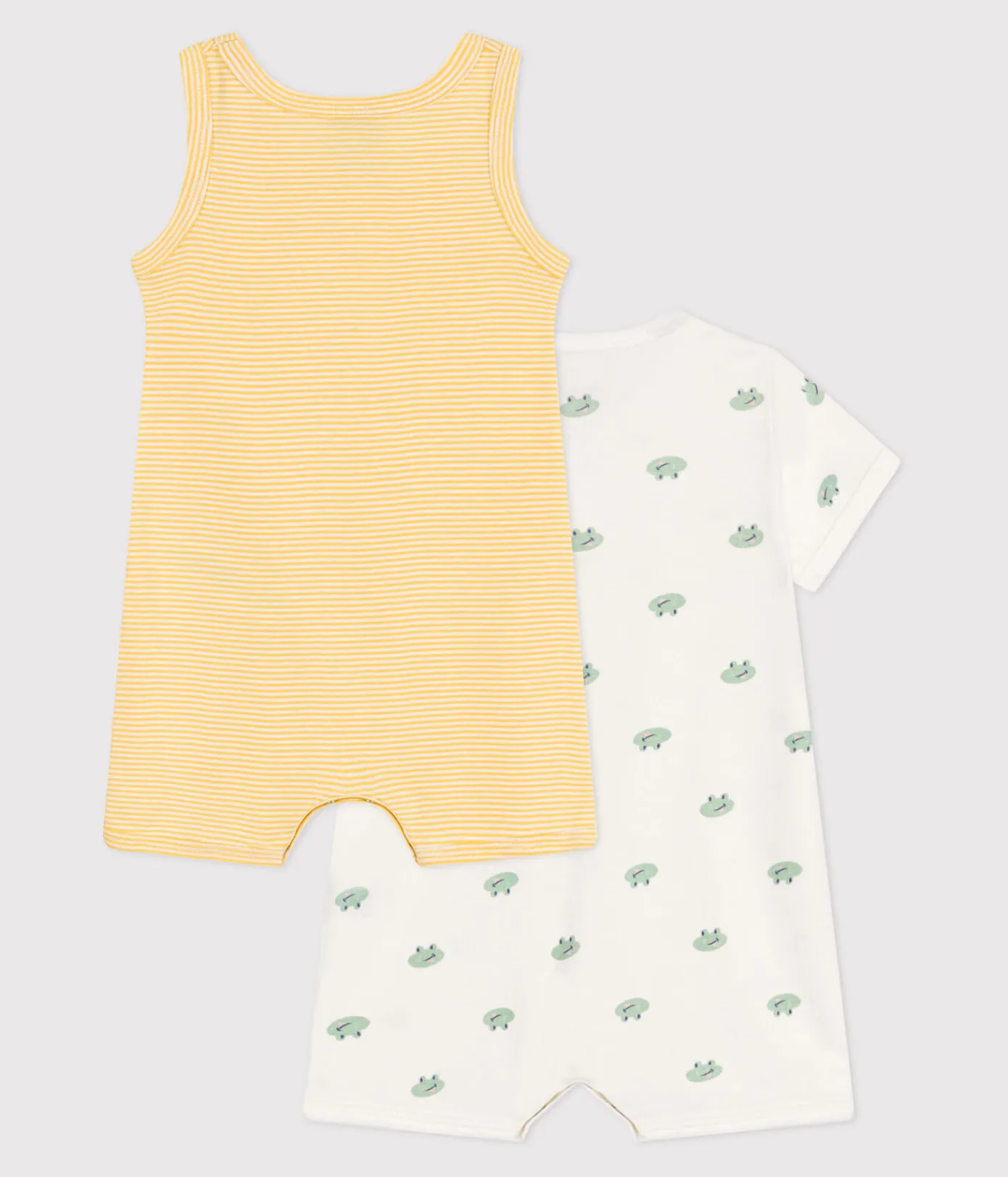 Petit Bateau Schlafanzüge, Strampler|Sets, Overalls & Latzhosen*2er-Set Baby-Kurzoverall aus Baumwolle variante 1