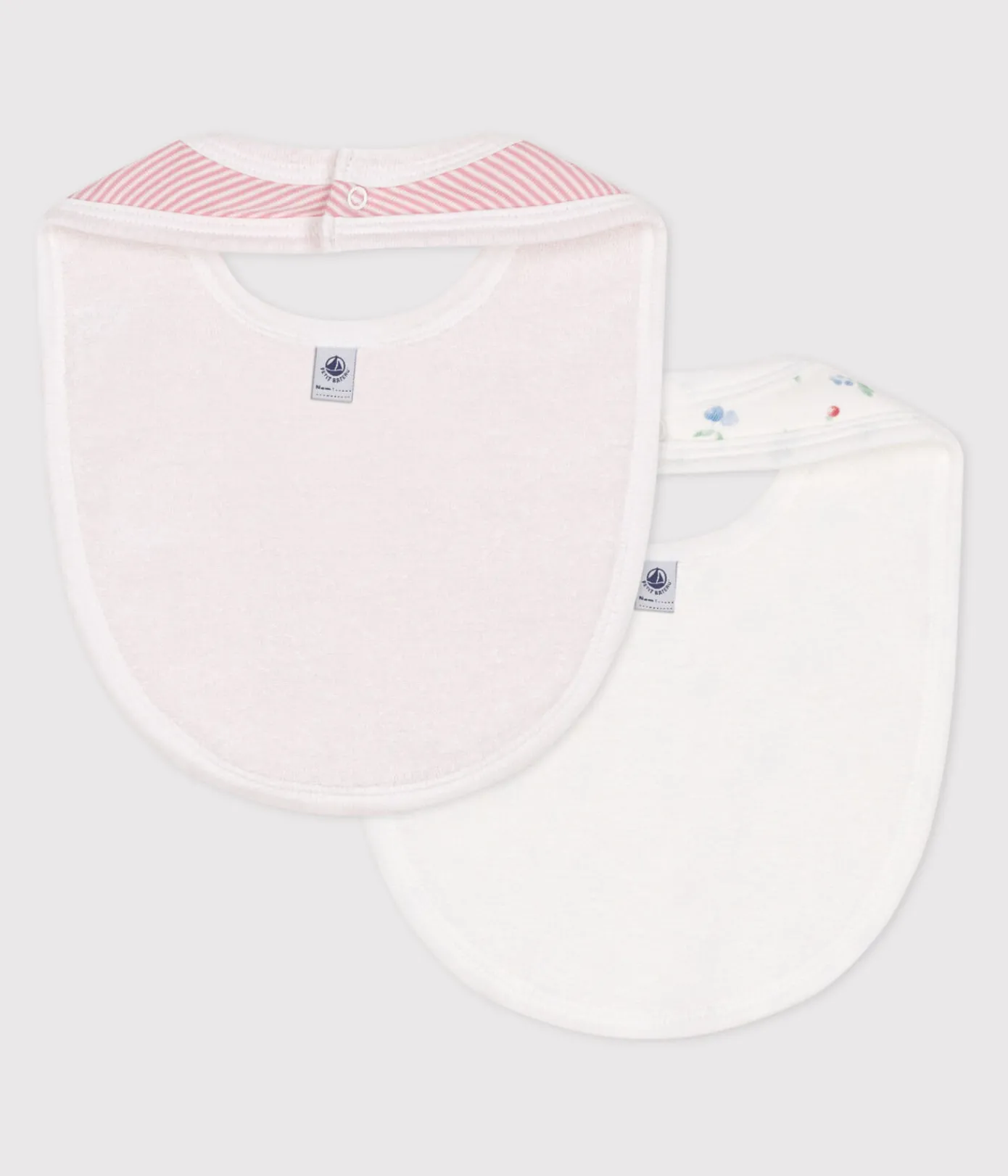 Petit Bateau Lätzchen|Newborn*2er-Set Baby-Lätzchen aus bedruckter Baumwolle variante 1