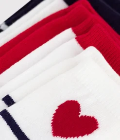 Petit Bateau Socken, Schühchen*5er-Set Baby-Socken aus Baumwolle mit Streifen und Herzen variante 1