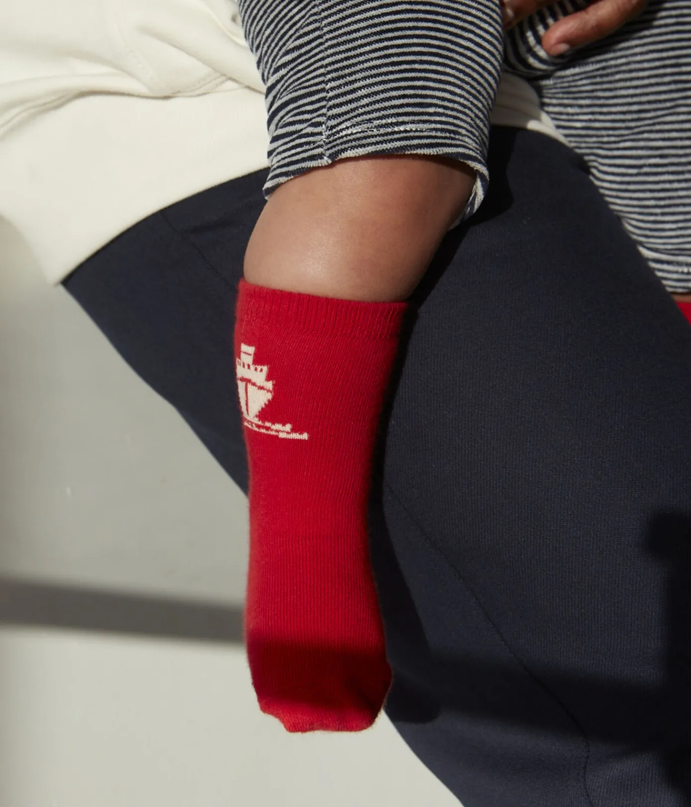 Petit Bateau Socken, Schühchen*2er-Set Babysocken aus Baumwolljersey mit Hafenmotiv variante 1