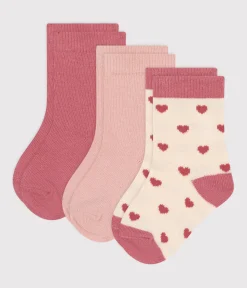 Petit Bateau Socken, Schühchen*3er-Set Baby-Socken aus Baumwolle mit Herzmotiv variante 1