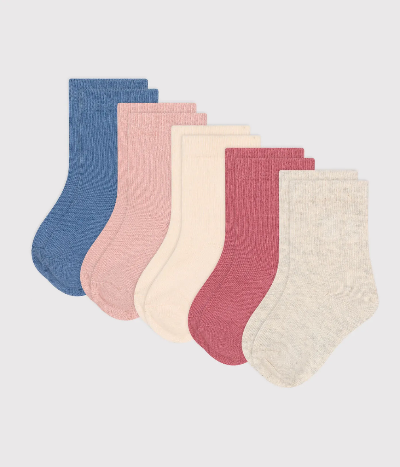Petit Bateau Socken, Schühchen*5er-Set Baby-Socken aus einfarbiger Baumwolle variante 2
