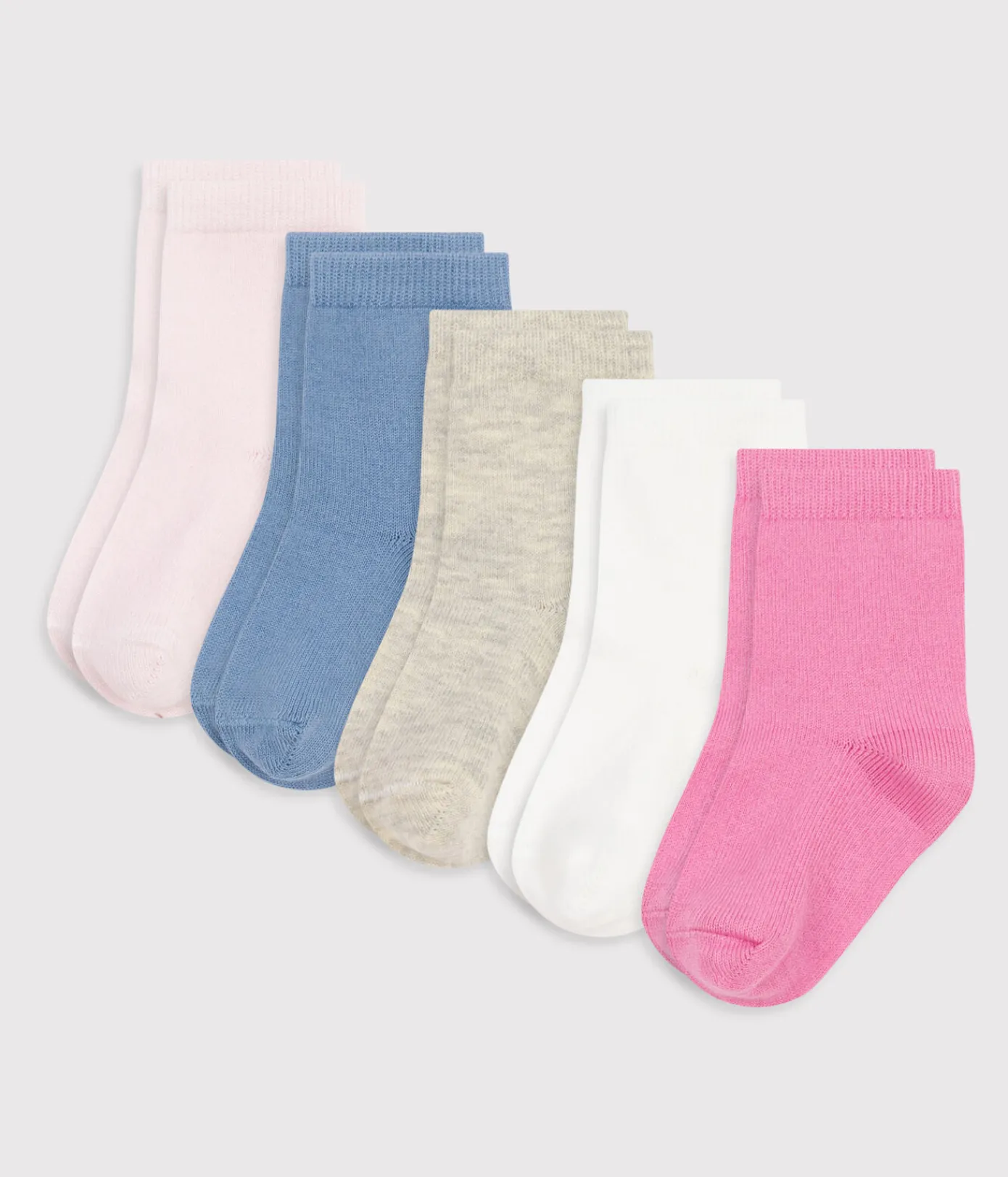 Petit Bateau Socken, Schühchen*5er-Set Baby-Socken aus einfarbiger Baumwolle variante 2