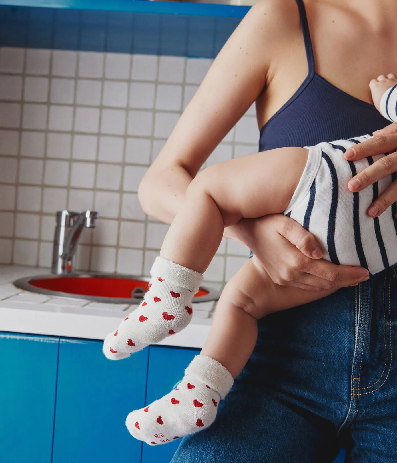 Petit Bateau Socken, Schühchen|Newborn*2er-Set Baby-Stricksocken variante 1